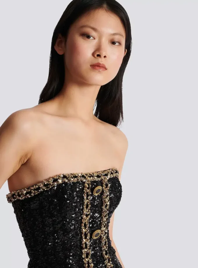 Bustierkleid mit Paillettenstickerei Bustierkleid mit Paillettenstickerei