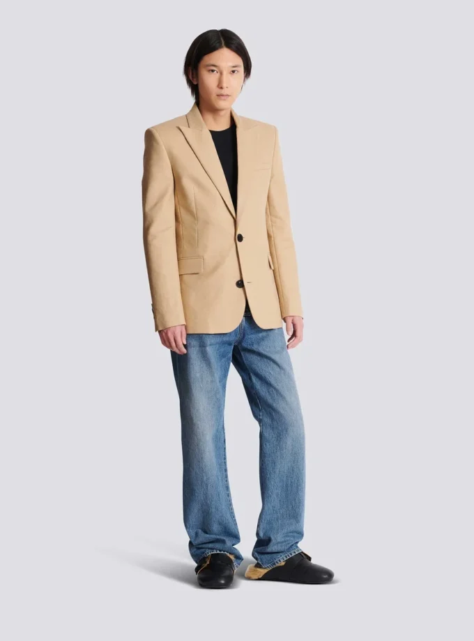 Canvas-Jacke mit 2 Knöpfen Canvas-Jacke mit 2 Knöpfen
