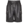 Cargo-Bermudashorts aus Leder
