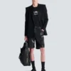 Cargo-Bermudashorts aus Leder