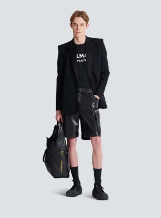 Cargo-Bermudashorts aus Leder