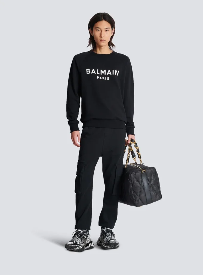 Cargo-Jogginghose mit Balmain Paris-Print