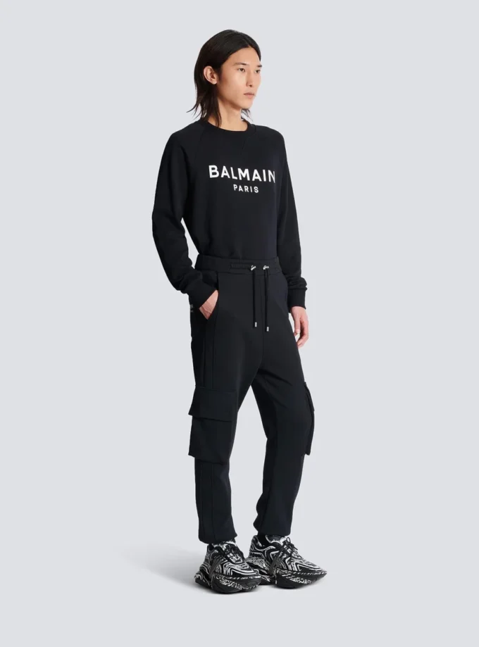 Cargo-Jogginghose mit Balmain Paris-Print