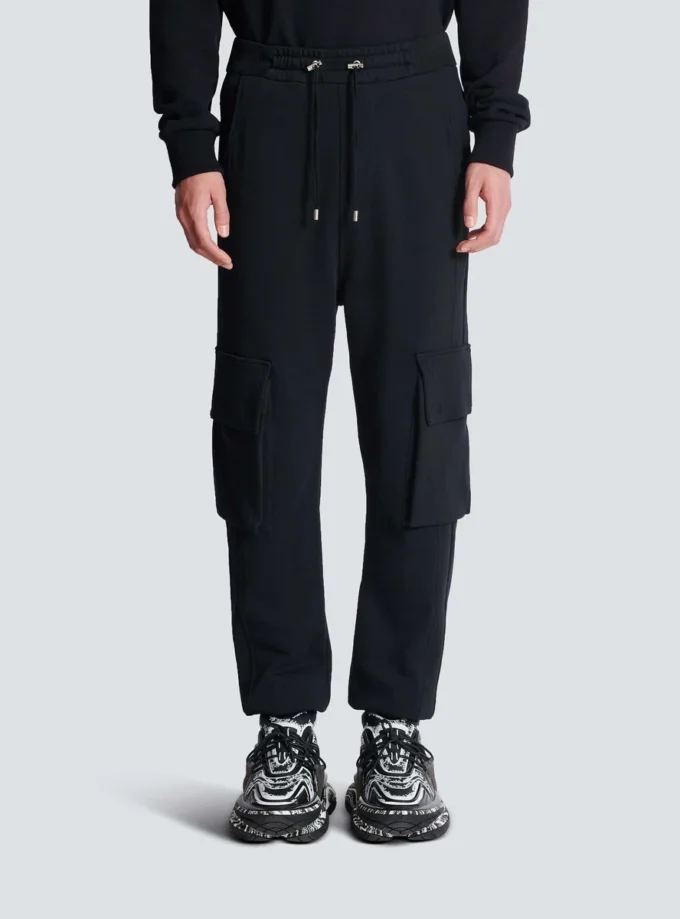 Cargo-Jogginghose mit Balmain Paris-Print
