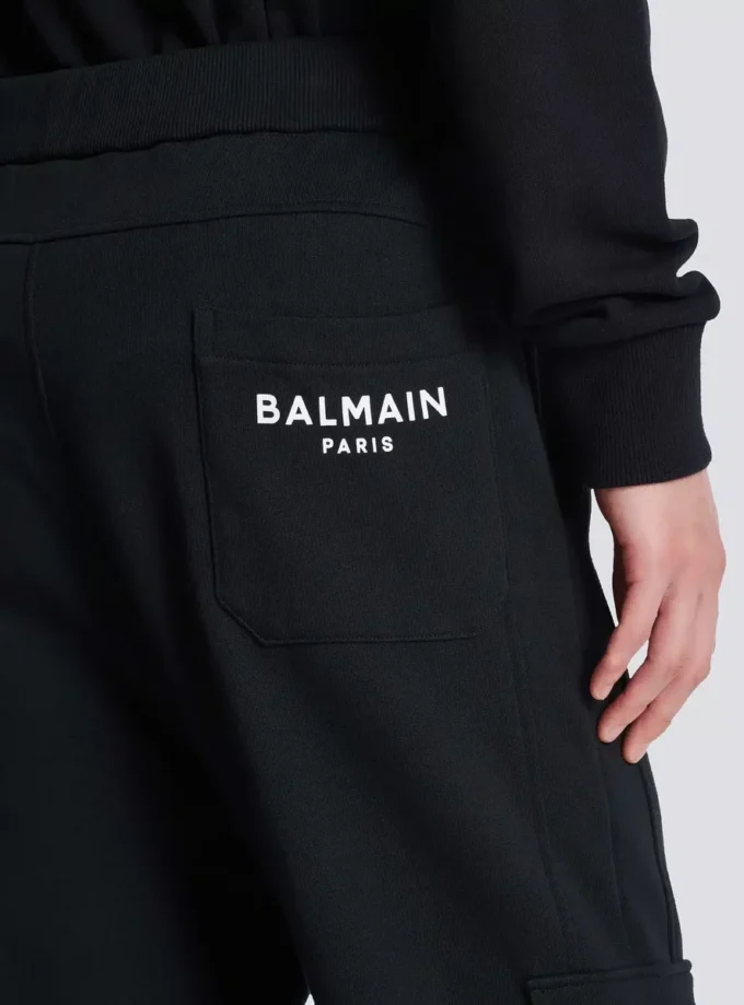 Cargo-Jogginghose mit Balmain Paris-Print