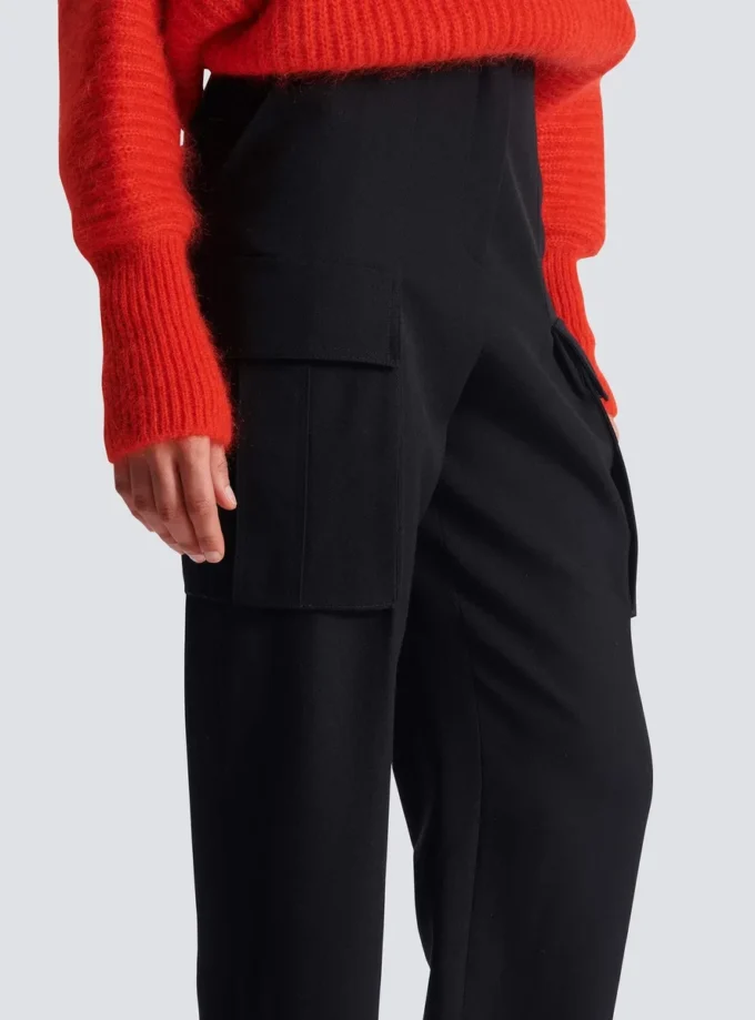 Cargohose aus Grain-de-Poudre-Wolle Cargohose aus Grain-de-Poudre-Wolle