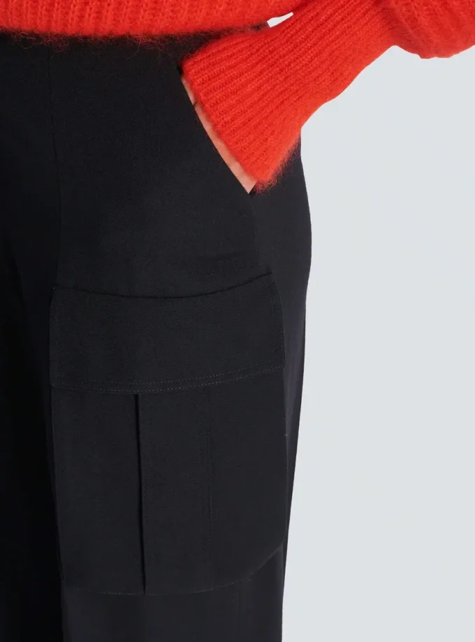 Cargohose aus Grain-de-Poudre-Wolle Cargohose aus Grain-de-Poudre-Wolle