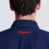 College Emblem Hemd aus Oxford-Baumwolle