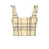 Crop-Top aus glitzerndem Tweed mit Karomuster Crop-Top aus glitzerndem Tweed mit Karomuster