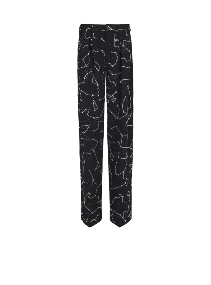 Crêpe-Hose mit Strass-Motiv „Constellation” Crêpe-Hose mit Strass-Motiv „Constellation”
