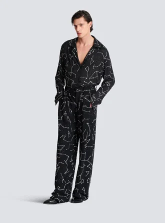 Crêpe-Hose mit Strass-Motiv „Constellation” Crêpe-Hose mit Strass-Motiv „Constellation”