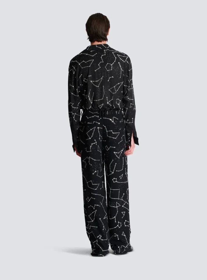 Crêpe-Hose mit Strass-Motiv „Constellation” Crêpe-Hose mit Strass-Motiv „Constellation”