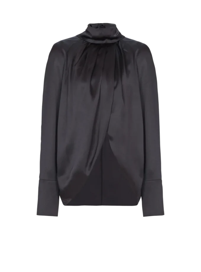 Drapierte Seidenbluse Drapierte Seidenbluse