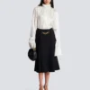 Drapierte Seidenbluse Drapierte Seidenbluse