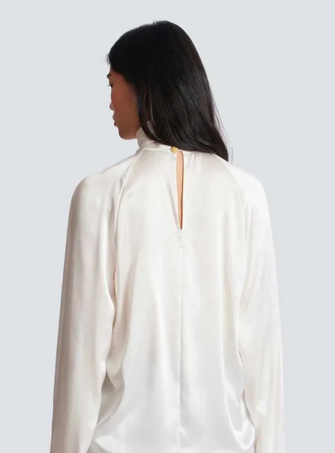 Drapierte Seidenbluse Drapierte Seidenbluse