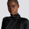 Drapierte Seidenbluse Drapierte Seidenbluse