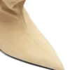 Drapierte Wildleder-Keilabsatz-Stiefeletten