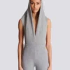 Drapierter Body mit Kapuze Drapierter Body mit Kapuze