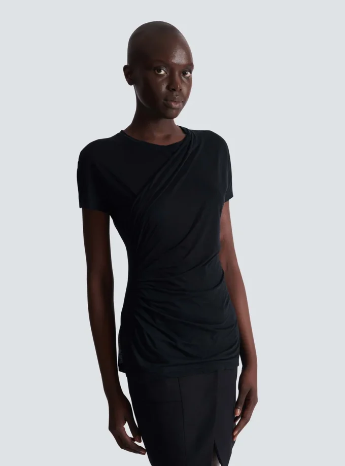 Drapiertes T-Shirt Drapiertes T-Shirt