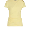 Drapiertes T-Shirt mit Knöpfen Drapiertes T-Shirt mit Knöpfen