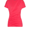 Drapiertes T-Shirt mit Knöpfen Drapiertes T-Shirt mit Knöpfen