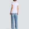 Drapiertes T-Shirt mit Knöpfen Drapiertes T-Shirt mit Knöpfen