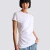 Drapiertes T-Shirt mit Knöpfen Drapiertes T-Shirt mit Knöpfen