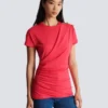 Drapiertes T-Shirt mit Knöpfen Drapiertes T-Shirt mit Knöpfen