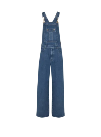 Dunkelblaue Jeanslatzhose