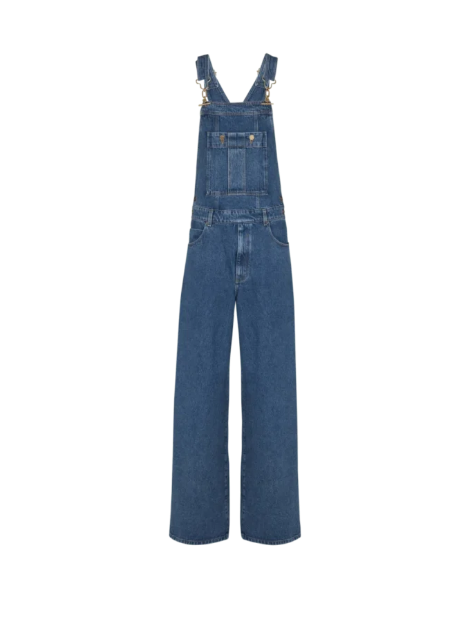 Dunkelblaue Jeanslatzhose Dunkelblaue Jeanslatzhose