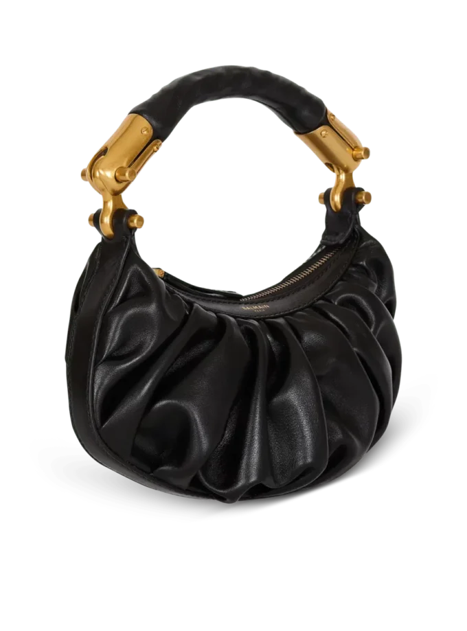 Ebene Mini-Tasche aus Kalbsleder