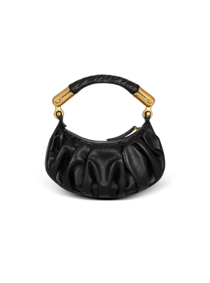 Ebene Mini-Tasche aus Kalbsleder