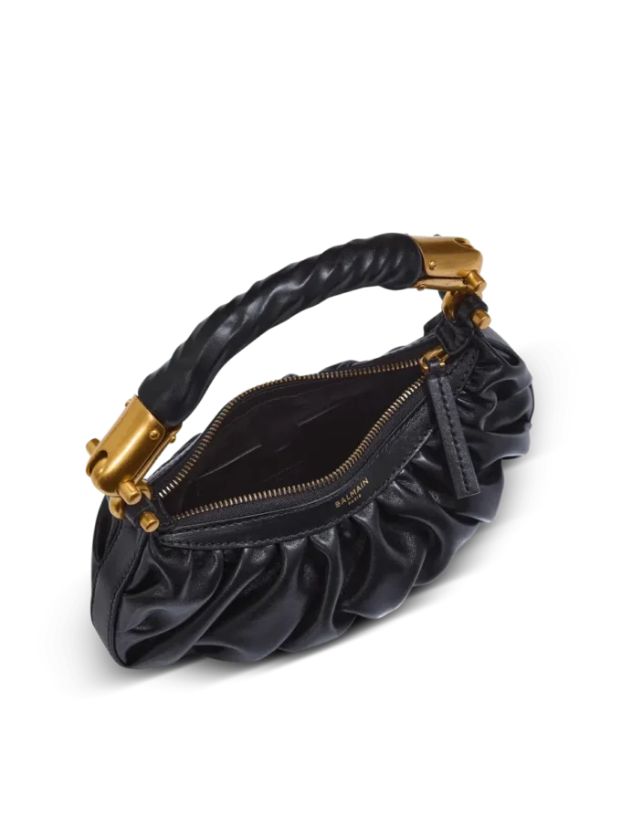 Ebene Mini-Tasche aus Kalbsleder