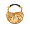 Ebene Mini-Tasche aus Lamé-Leder