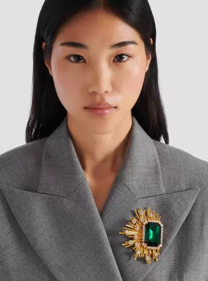Edelstein-Strass- und Kristallbrosche