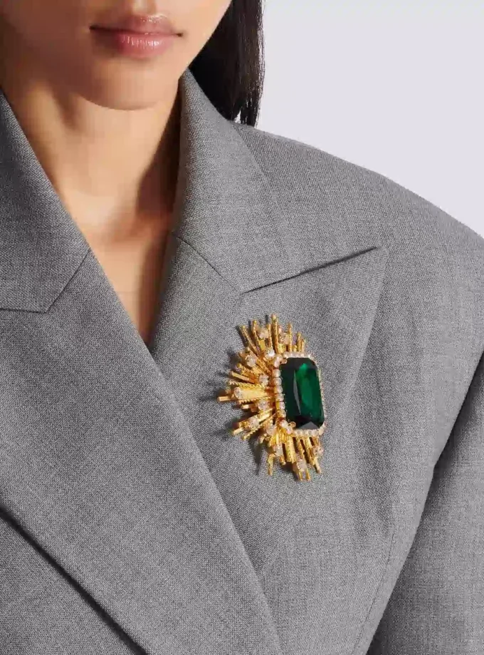 Edelstein-Strass- und Kristallbrosche