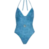 Einteiliger Badeanzug aus Denim Einteiliger Badeanzug aus Denim