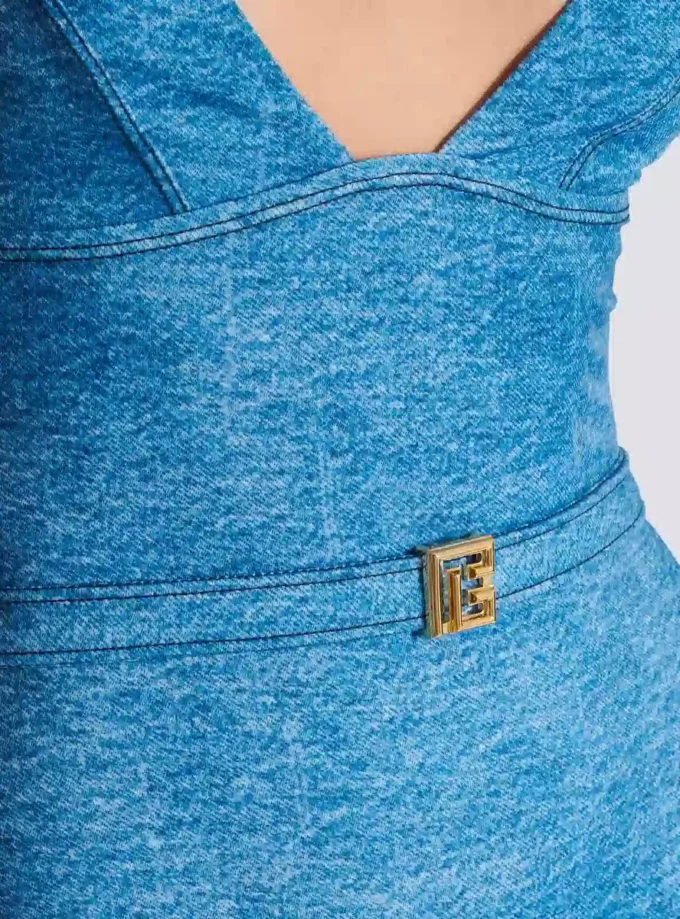 Einteiliger Badeanzug aus Denim Einteiliger Badeanzug aus Denim