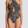 Einteiliger Badeanzug mit Leopardenmuster Einteiliger Badeanzug mit Leopardenmuster