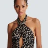 Einteiliger Badeanzug mit Leopardenmuster Einteiliger Badeanzug mit Leopardenmuster
