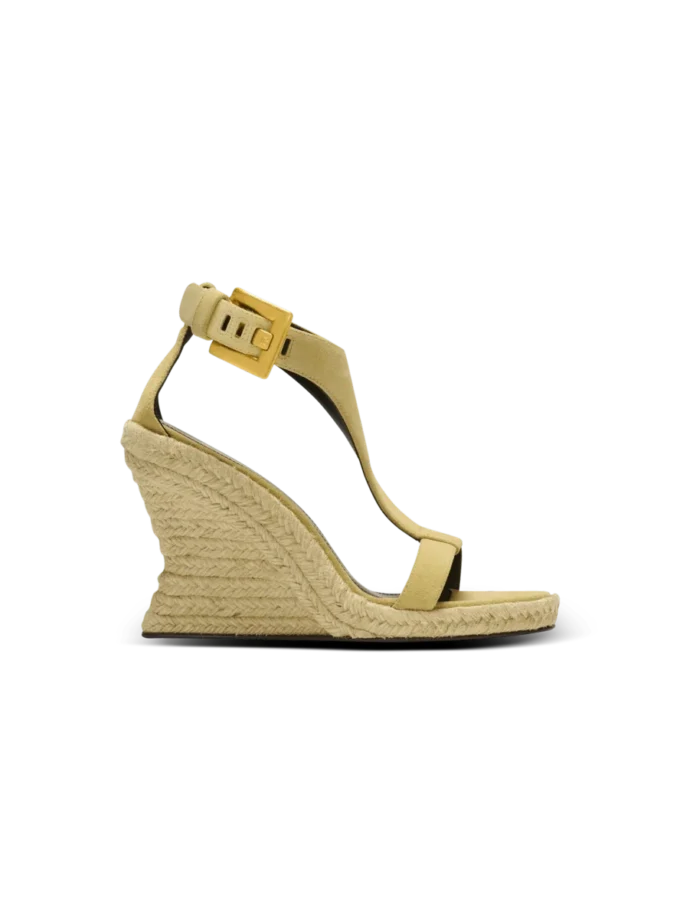 Espadrilles mit Keilabsatz aus Wildleder