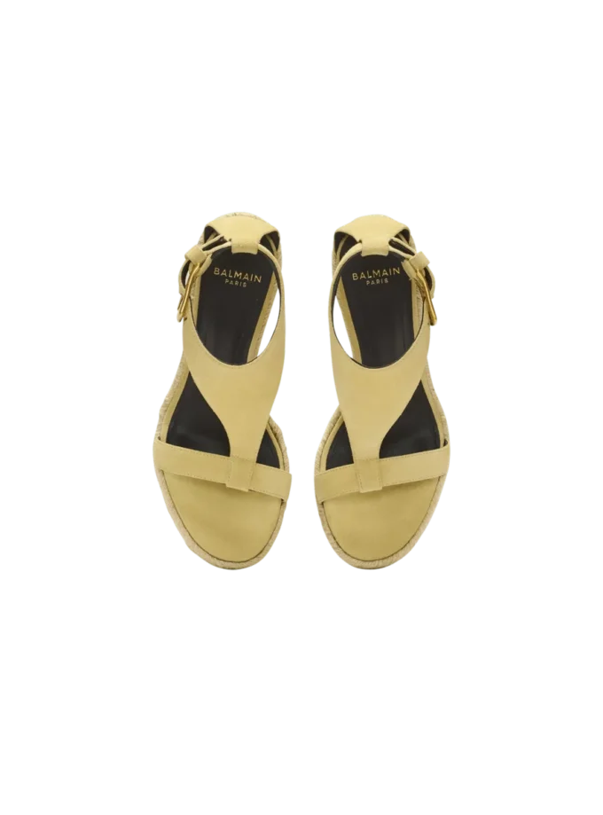 Espadrilles mit Keilabsatz aus Wildleder