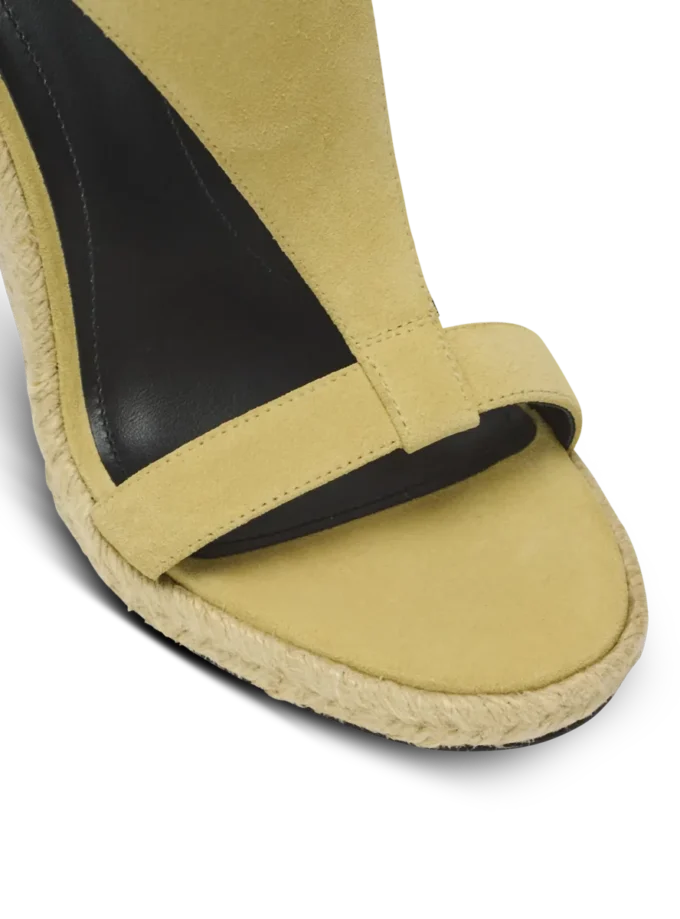Espadrilles mit Keilabsatz aus Wildleder