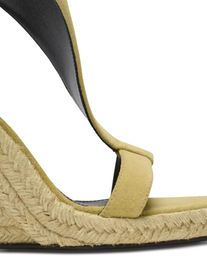 Espadrilles mit Keilabsatz aus Wildleder