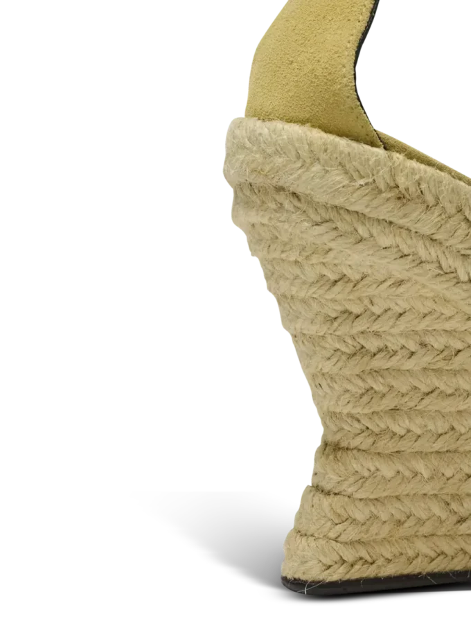 Espadrilles mit Keilabsatz aus Wildleder