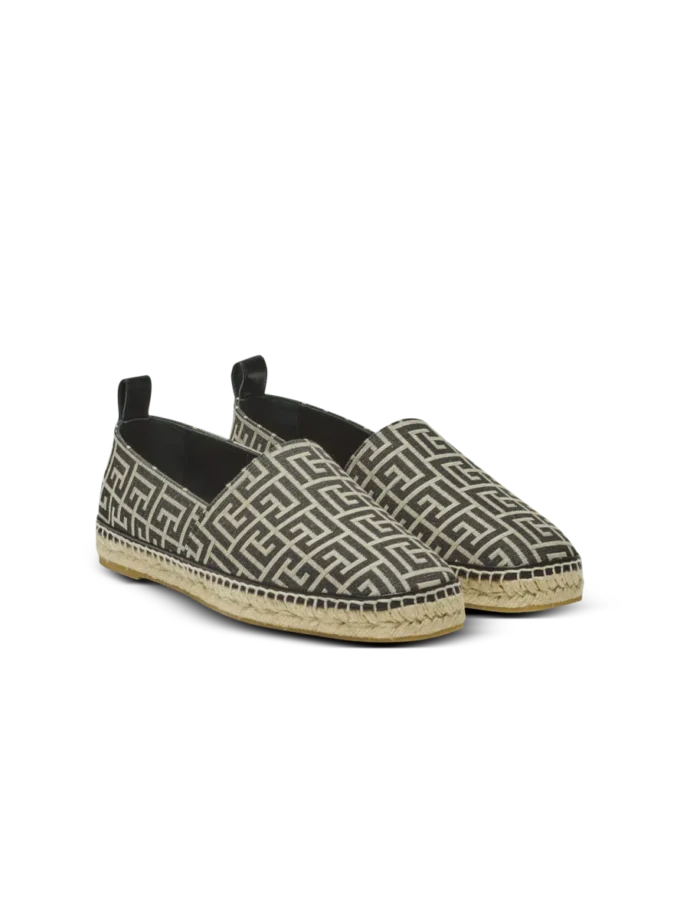 Espadrilles mit Monogramm-Jacquard