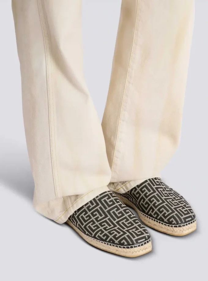 Espadrilles mit Monogramm-Jacquard