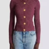Feinstrick-Strickjacke mit Knöpfen Feinstrick-Strickjacke mit Knöpfen