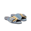 Flache Denim-Sandalen von Anthem Flache Denim-Sandalen von Anthem