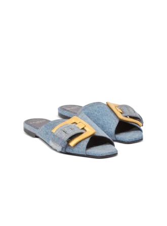 Flache Denim-Sandalen von Anthem